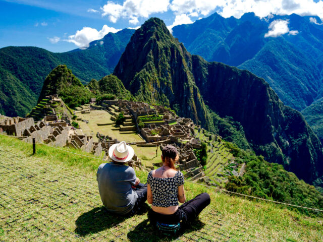 Happy trekking group finishing the Choquequirao to Machu Picchu adventure